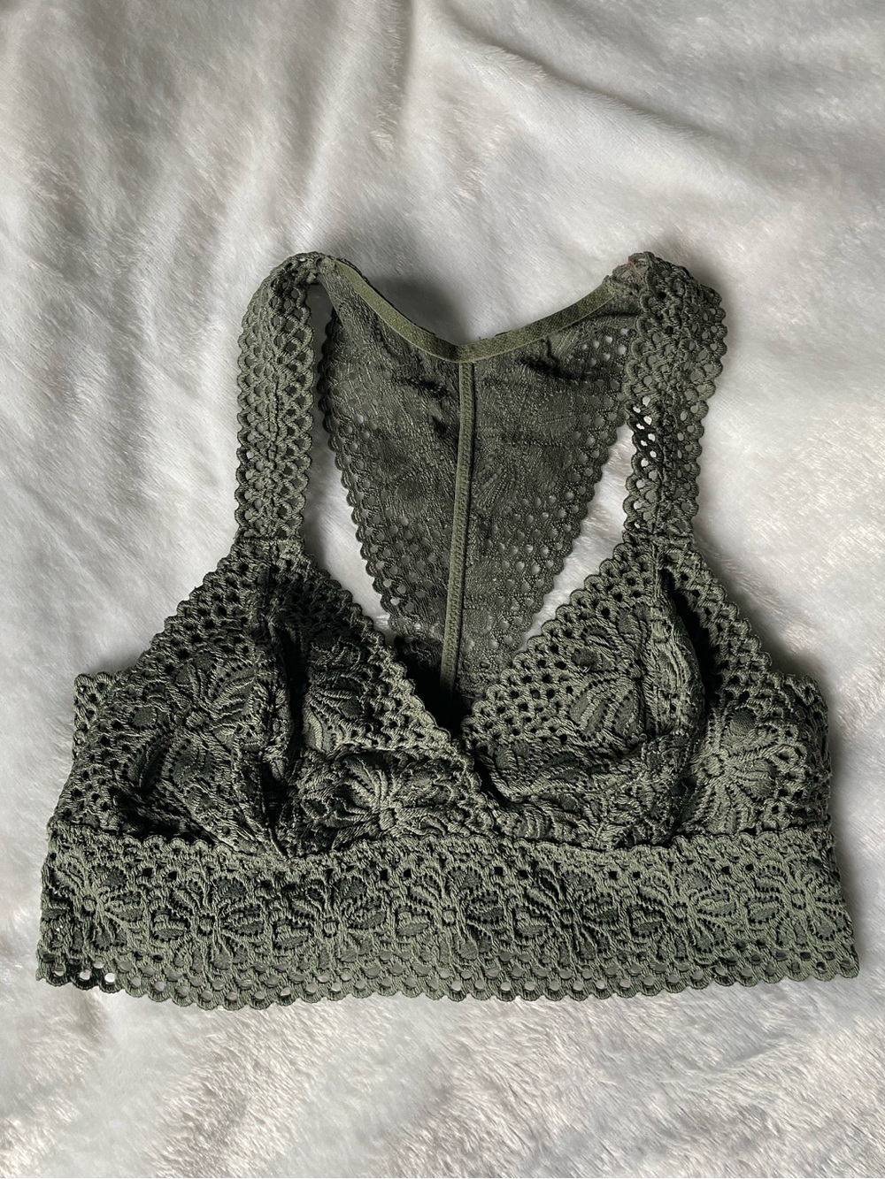 Aerie Olive Lace Bralette